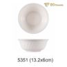 White Twill Round Imitation Porcelain Bowl