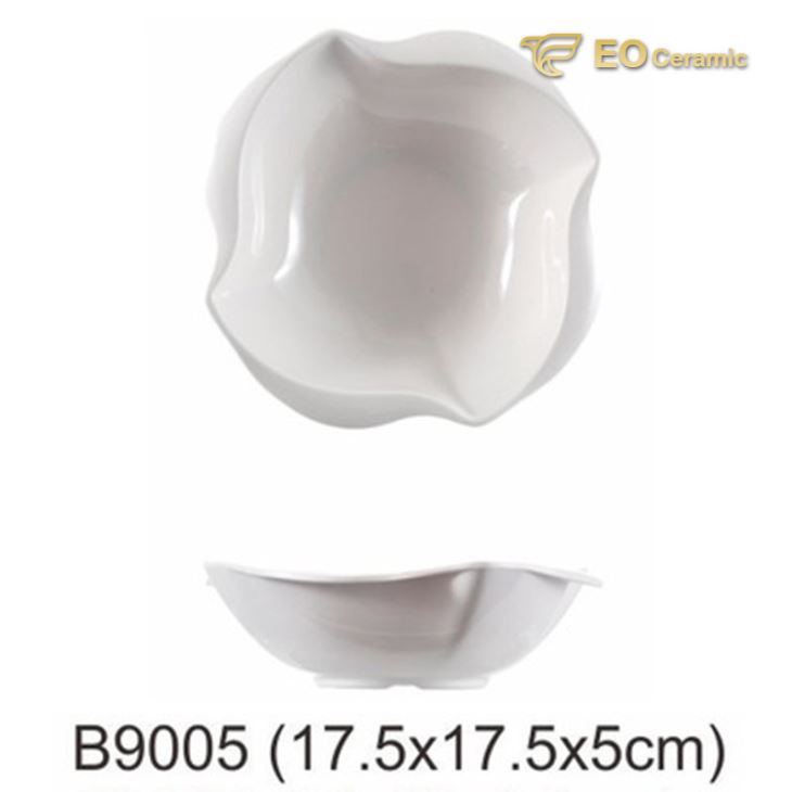 White Imitation Porcelain Big Bowl for Fast Food
